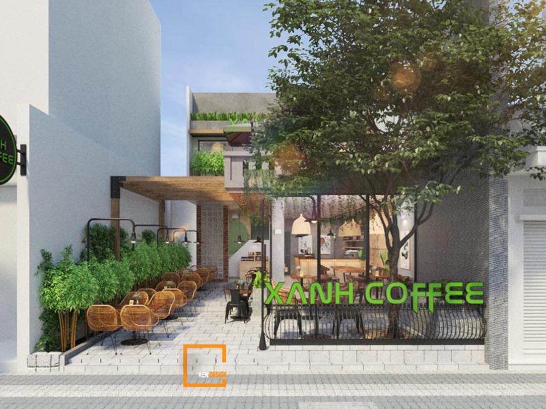 Tận hưởng không gian tươi mát với thiết kế Xanh Coffee tại Hồ Chí Minh